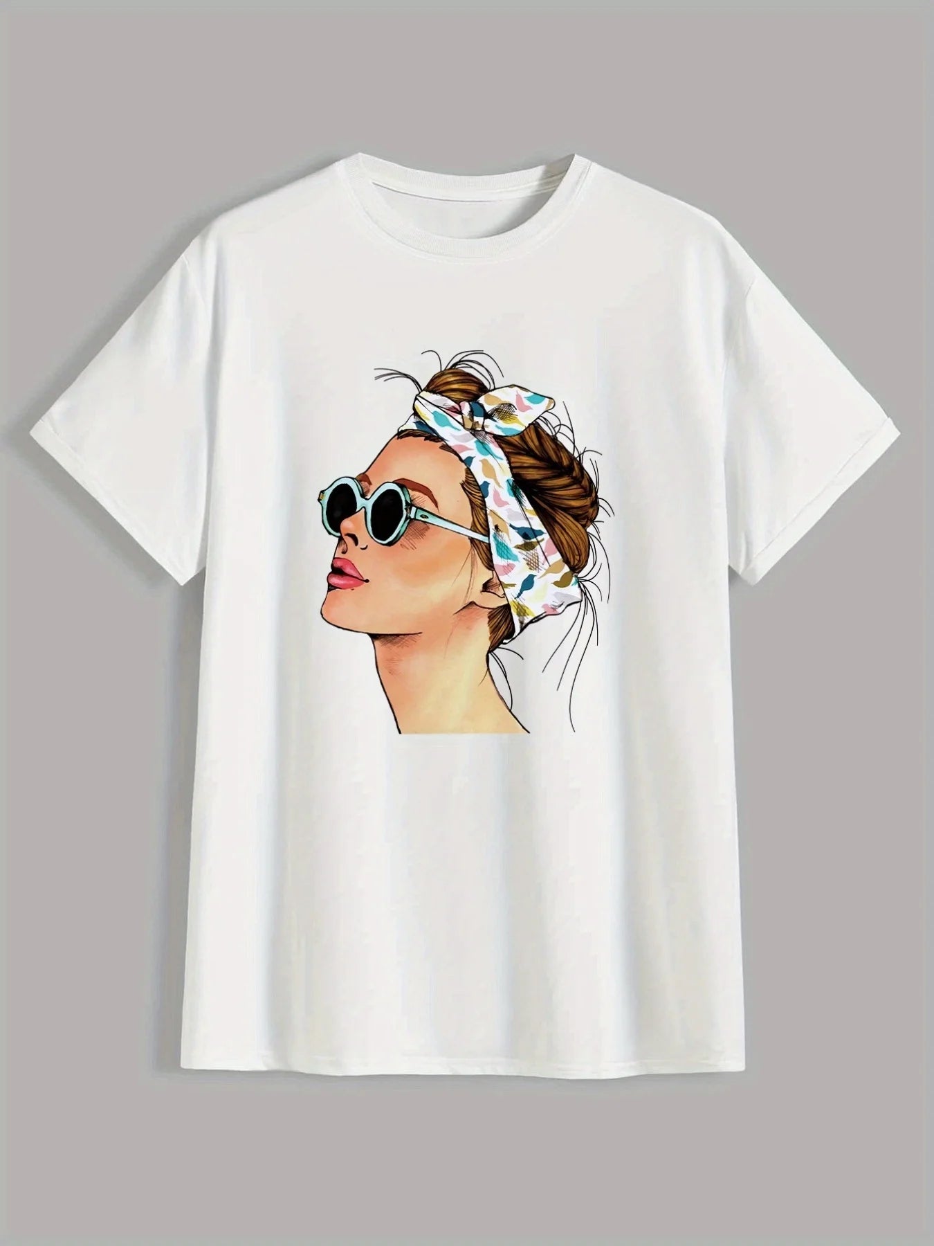 Men's Woman Portrait Graphic Crew Neck T-Shirts, Casual Sport Tees For Spring Summer