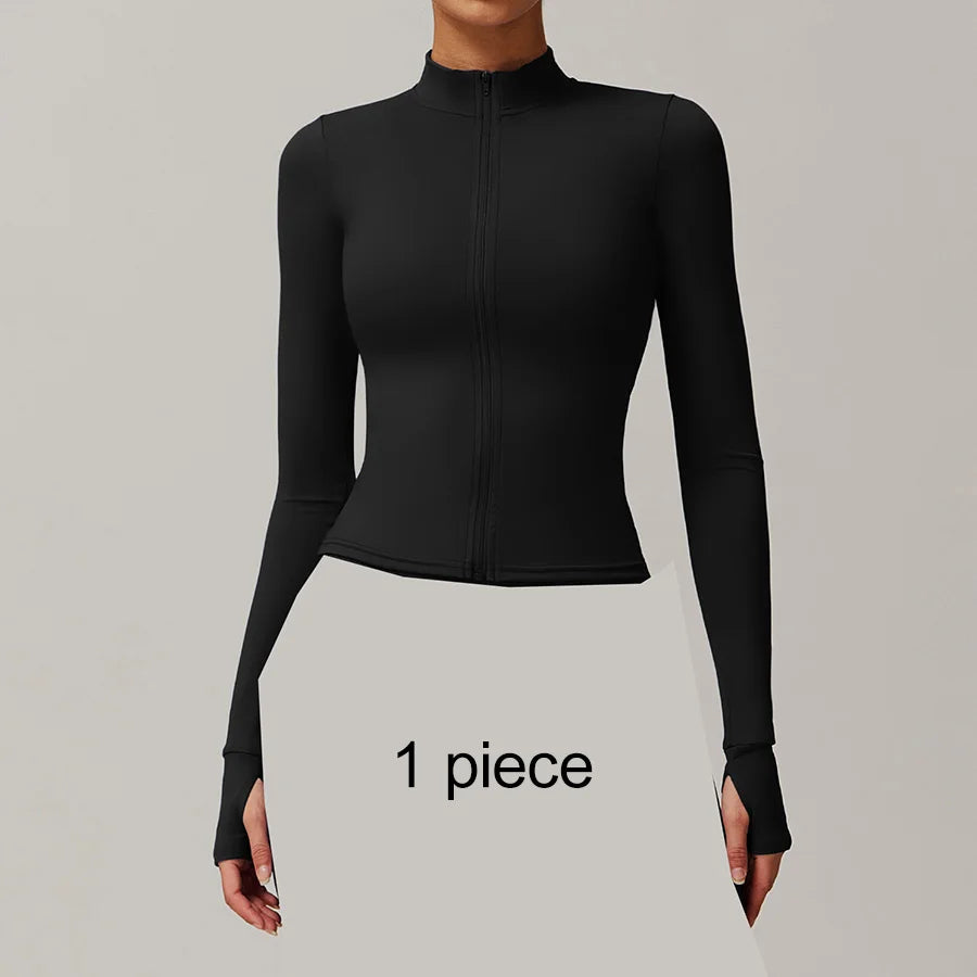 New Sportswear Seamless Yoga Set Gym Clothes Sportswear Long sleeved jacket Women Fitness Set Tracksuits Sports Bra Gym Leggings