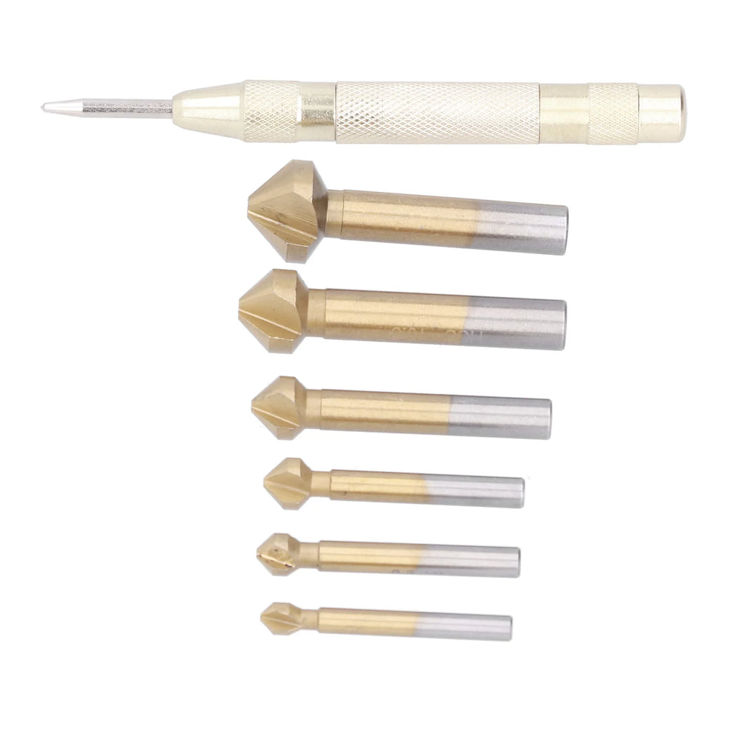 Countersink Center Punch Tool Counter Sinker Drill Bits Accurate 90 Degree Point for Reaming for Chamfering for Wood Drilling