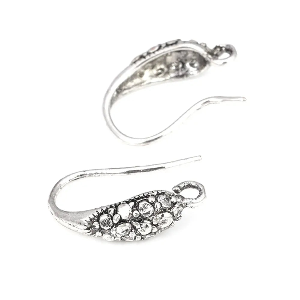 10PCS Antique Silver Color 18K Gold Color Brass Earring Hook High Quality Diy Jewelry Making Earrings Accessories for Women