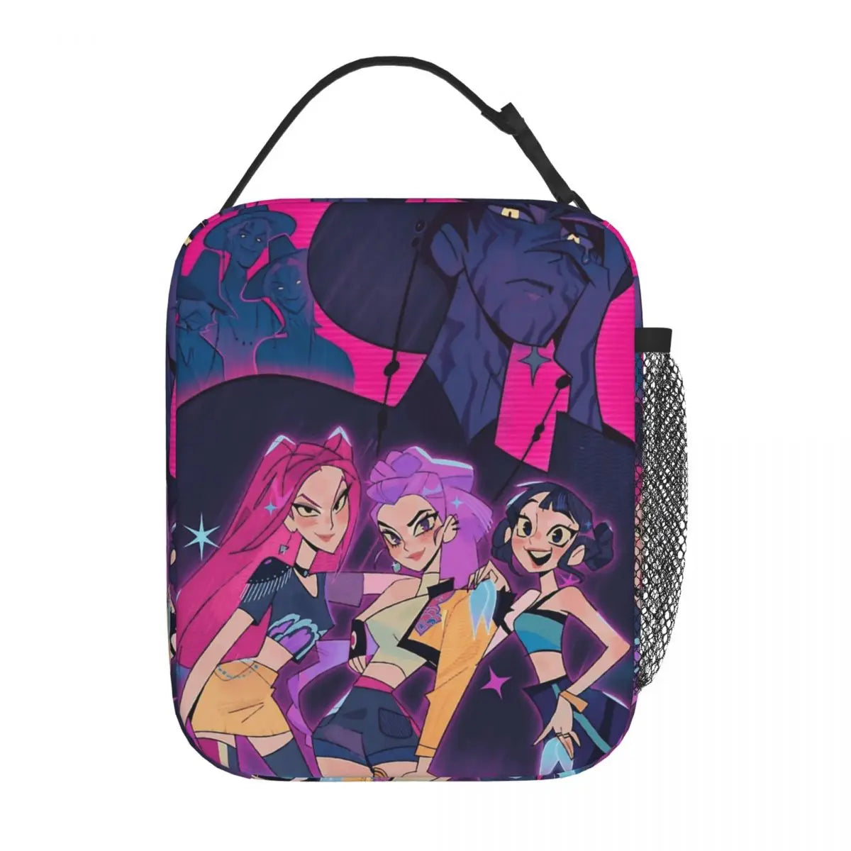 Huntrix Girls Cup Noodles Kpop Demon Hunters Lunch Bag Portable Lunch Box Men Office Print Cooler Bag Leisure Oxford Lunch Bags