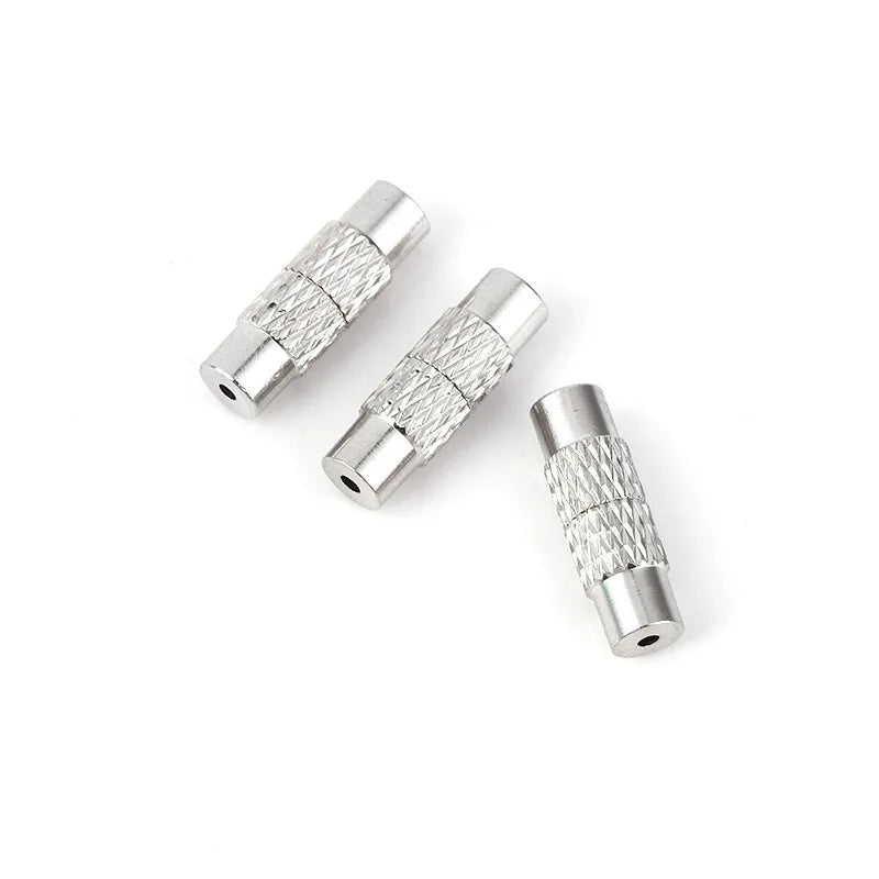 10pcs/20pcs Knurled Screw Clasps Copper Plated – Threaded Spiral Locking Closures for Pearl Necklaces & Bracelets