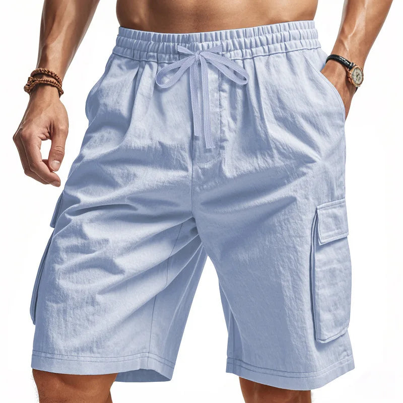 2025 Hot-selling American-style fashionable outdoor loose tactical men's multi-pocket cargo casual sports beach shorts short