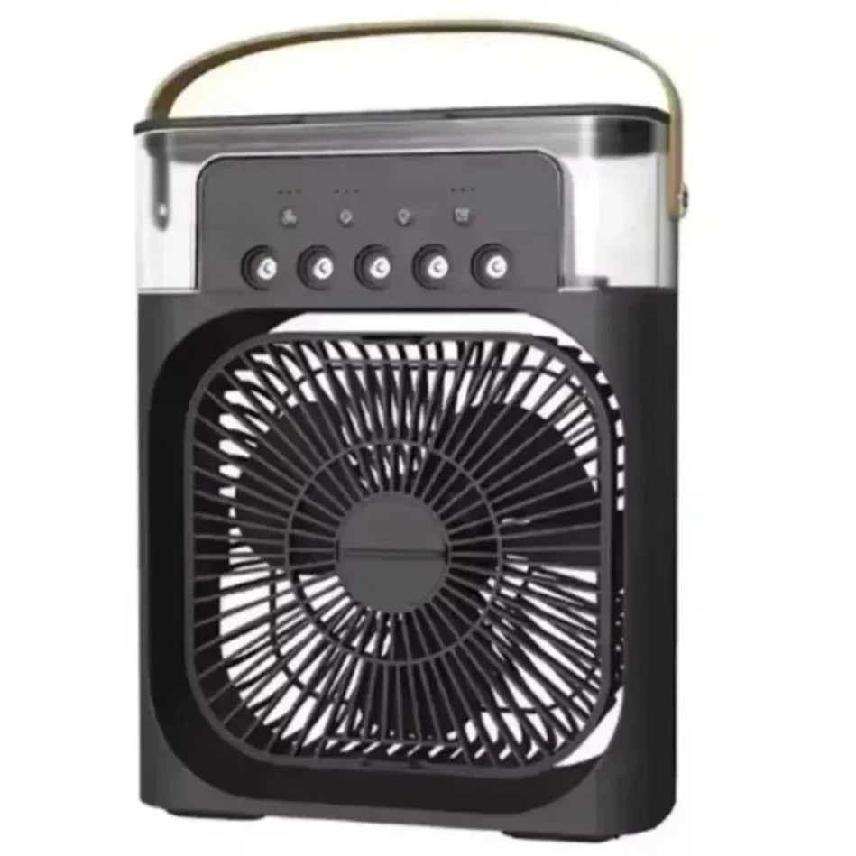 3 In 1 Portable Air Adjustment Humidifier Fan AIr Conditioner Household Small Air Cooler LED Night Lights Home Office Fans