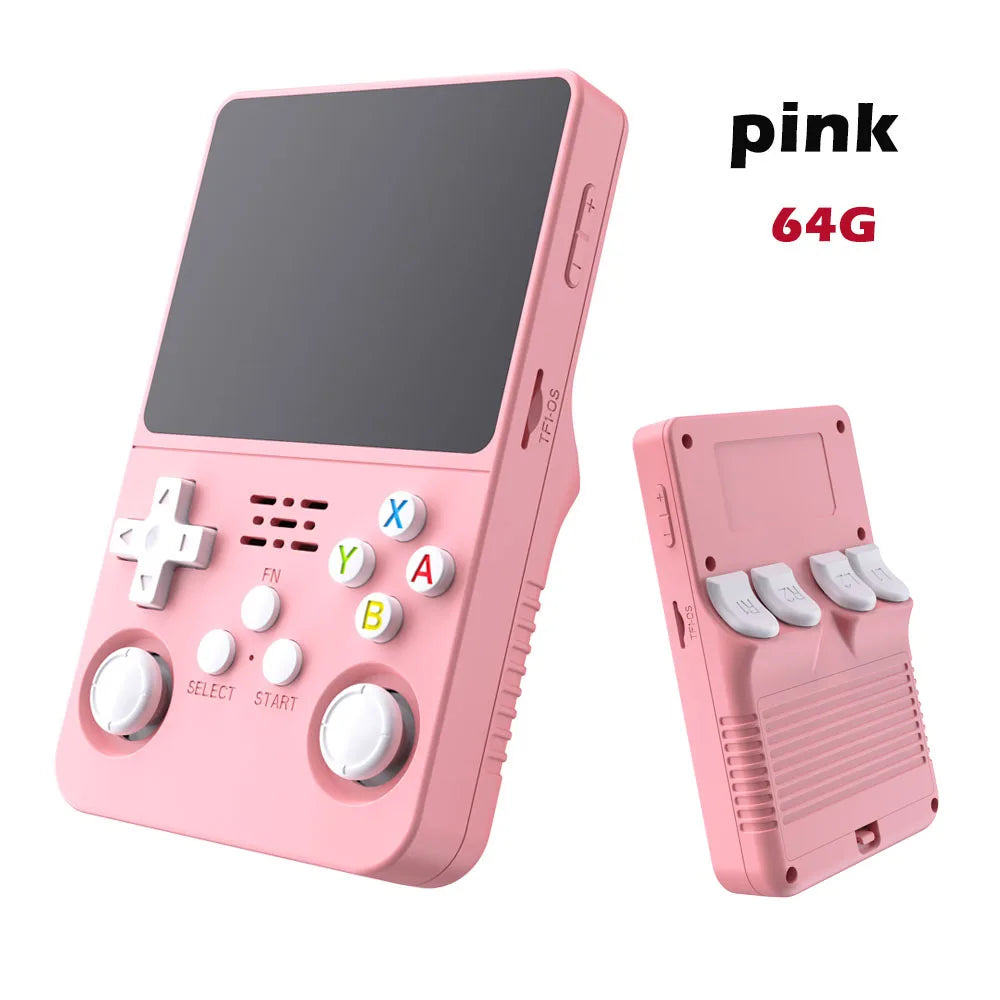 R36S Retro Video Handheld Game Console Linux System 3.5 in IPS Screen  3000mAH Battery 64G/128G TF Card Preinstalled Games