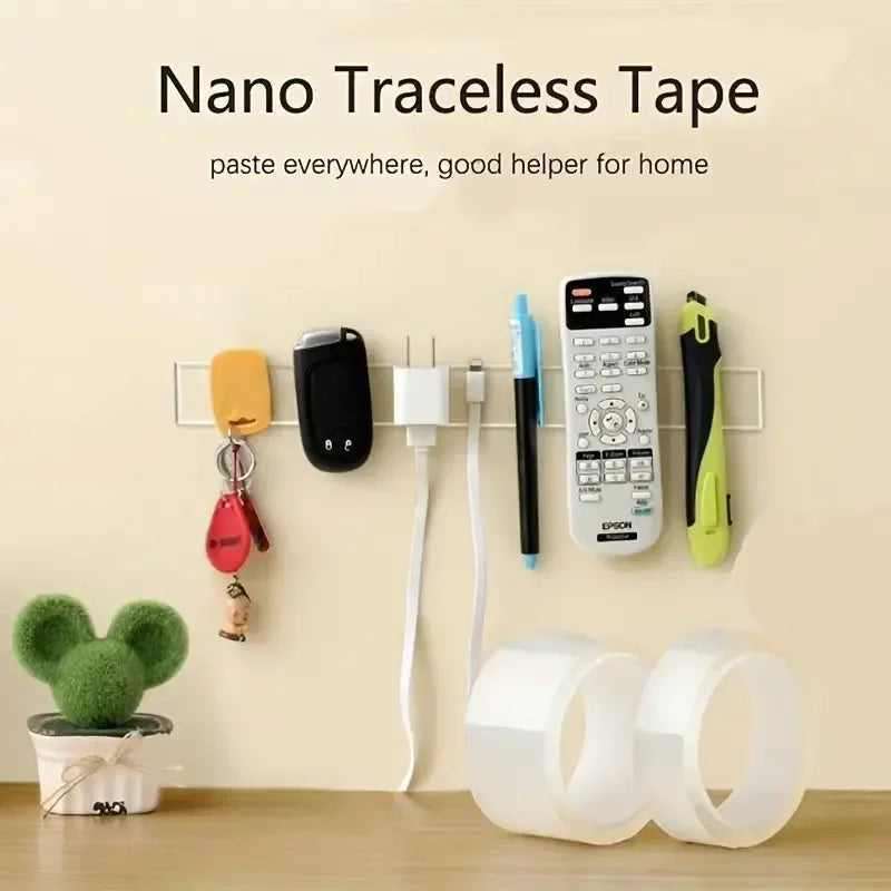 SEAMETAL Super Strong Double Sided Adhesive Tape Washable Reusable Transparent Double Tape No Trace Sticker for Car Home Office