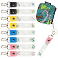 PU Leather Cotton Name Marker Keychain with Zinc Alloy Keychain Leaf 13x2cm