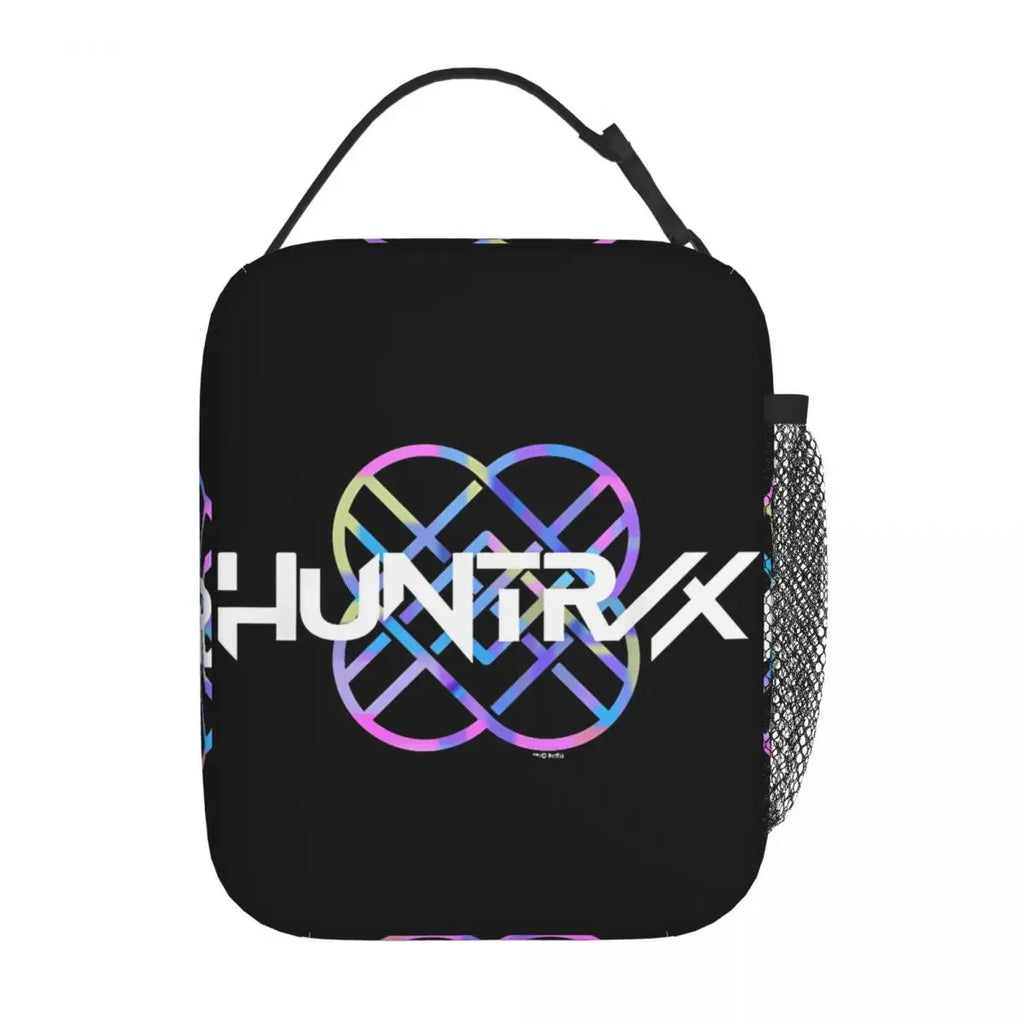 KPop Demon Hunters Anime Lunch Bag Picnic Lunch Box For Women Casual Graphic Thermal Lunch Bags Oxford Portable Cooler Bag