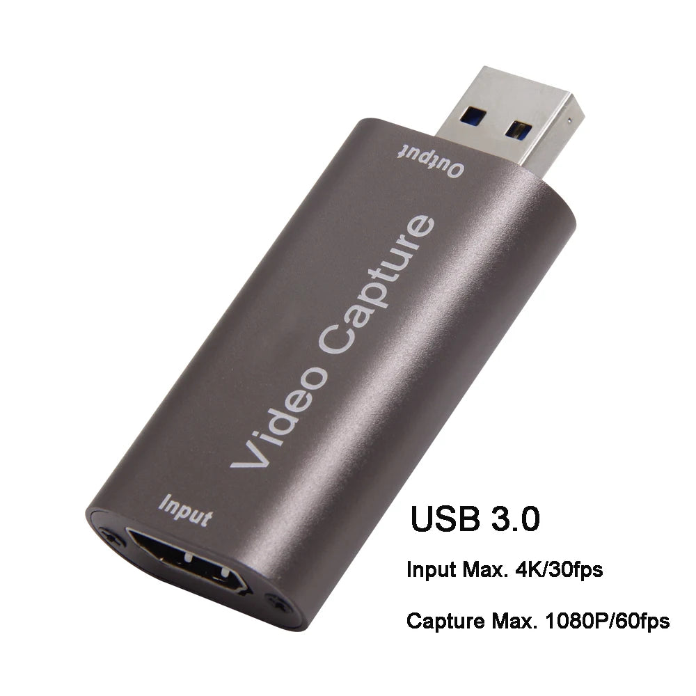 USB2.0 3.0 Video Capture Card 4K HDMI-compatible For Video Grabber Live Streaming Box Recording for PS4 XBOX Game HD Camera
