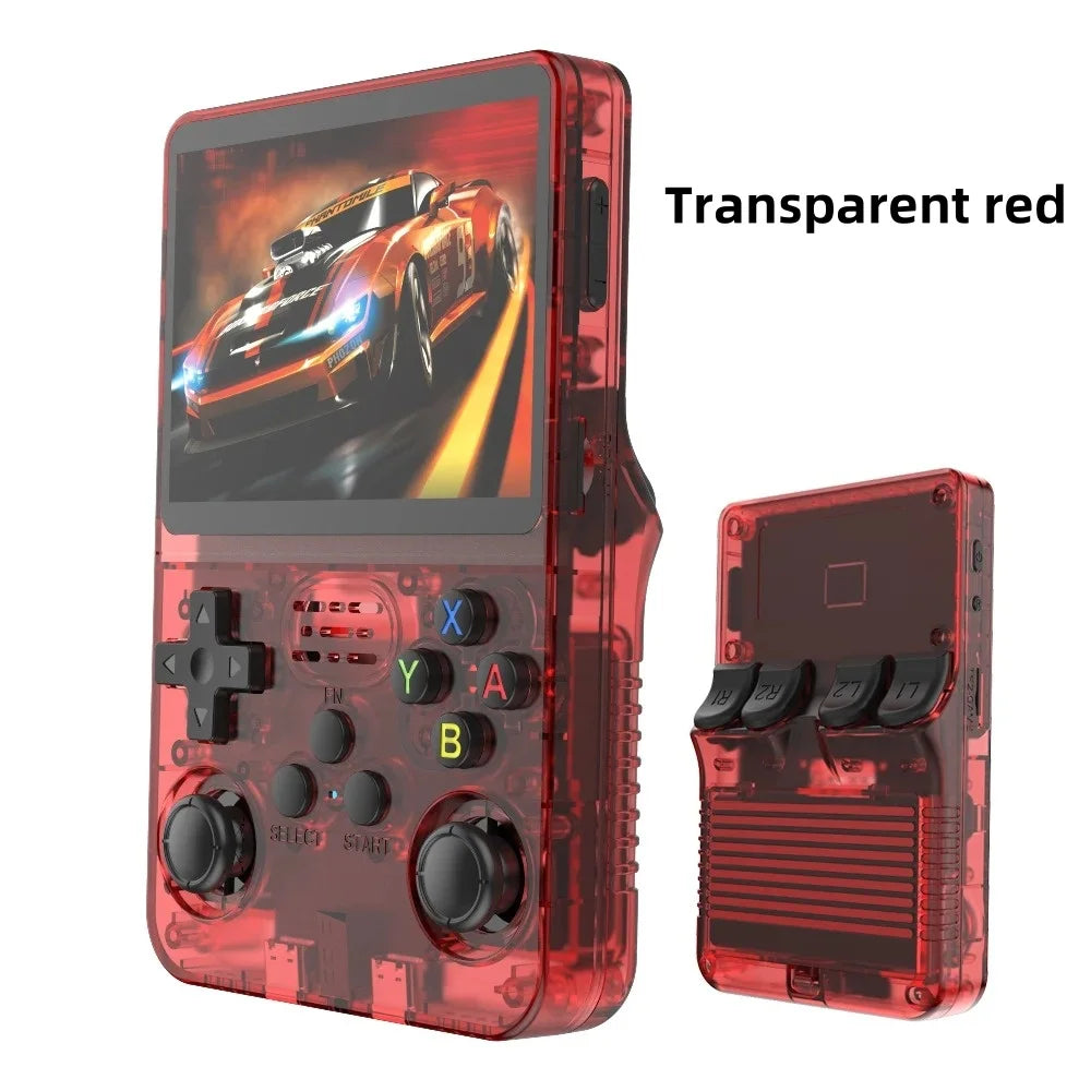 R36S Retro Video Handheld Game Console Linux System 3.5 in IPS Screen  3000mAH Battery 64G/128G TF Card Preinstalled Games