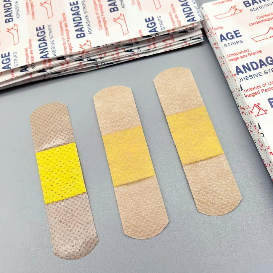 50/100Pcs Waterproof Breathable Cushion Adhesive Plaster Wound Hemostasis Sticker Band First Aid Medical Gauze Bandage band,aids