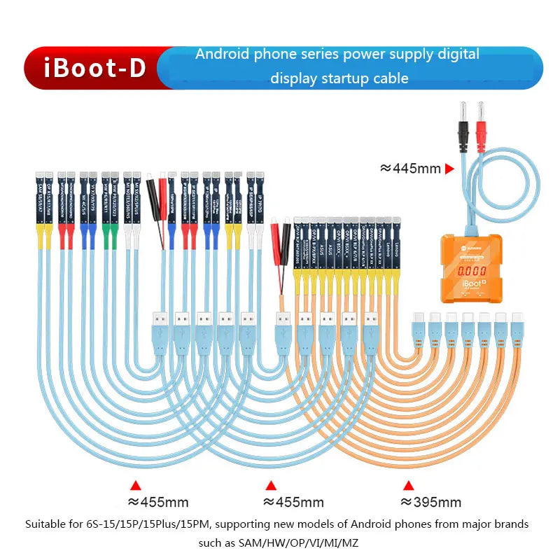 SUNSHINE iBoot-D 8V High-Voltage Power-On Cable Digital Display Type-C Output Dual-Battery Support for iPhone 6S-15PM & Android