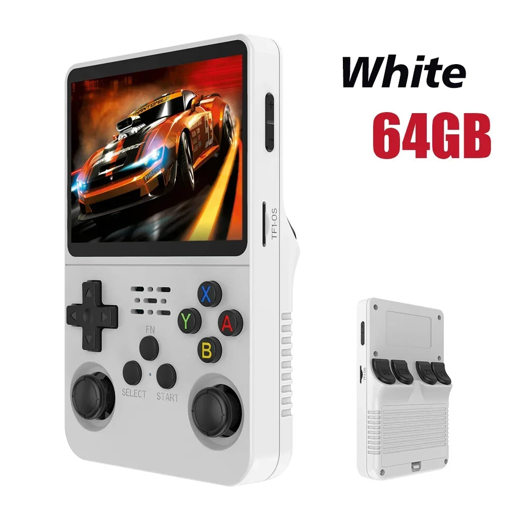 R36S Retro Video Handheld Game Console Linux System 3.5 in IPS Screen  3000mAH Battery 64G/128G TF Card Preinstalled Games