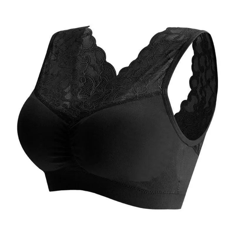Ring Sexy Beautiful Back Lace Bra Underwear Explosions Of This Year's Big Red Without Steel Women's Bottom With Anti-light