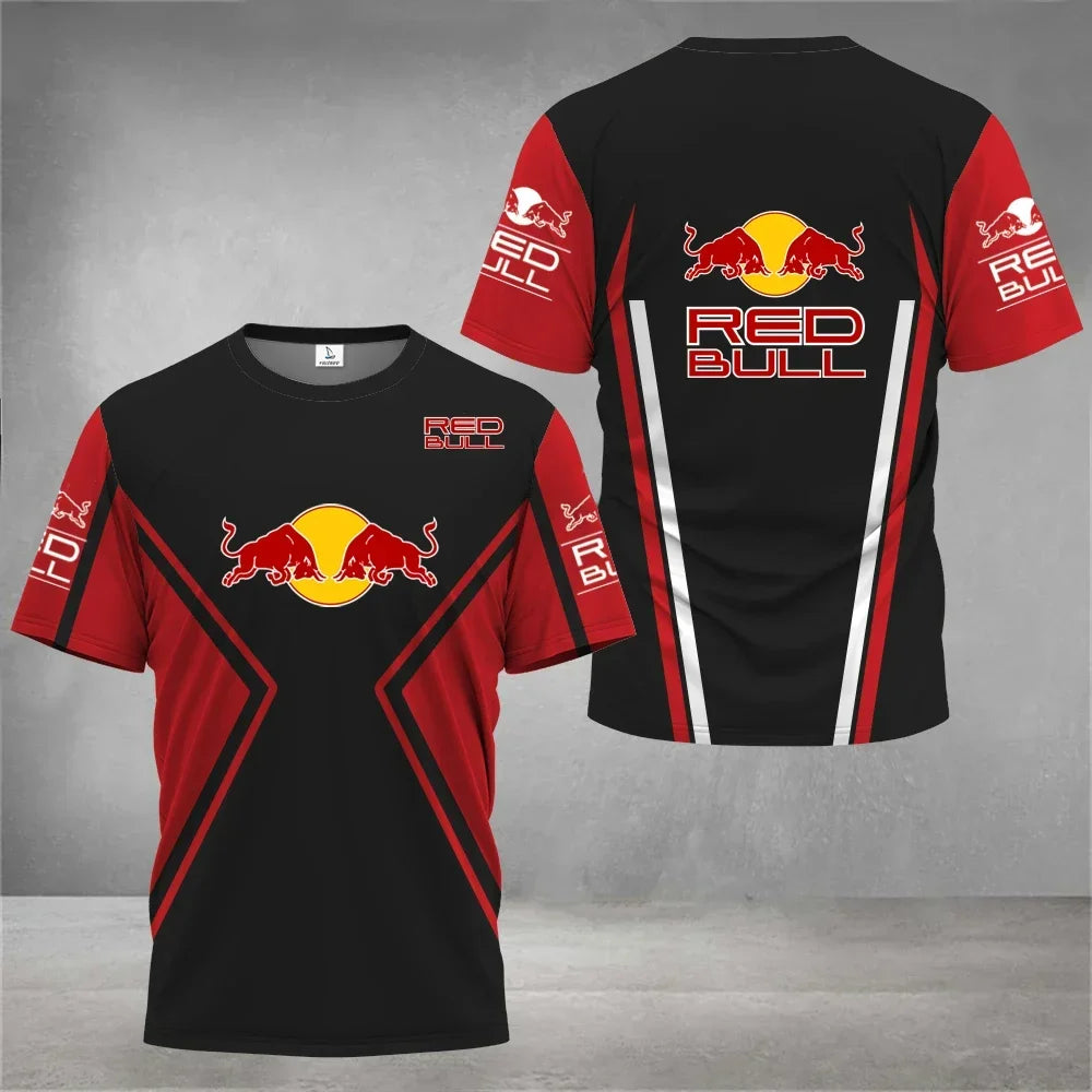 2025 High Quality Short Sleeve T-Shirt Top Y2k Men'S Racing Suit Extreme Outdoor Sports T-Shirt Luxury Brand Red Bull Team Suit