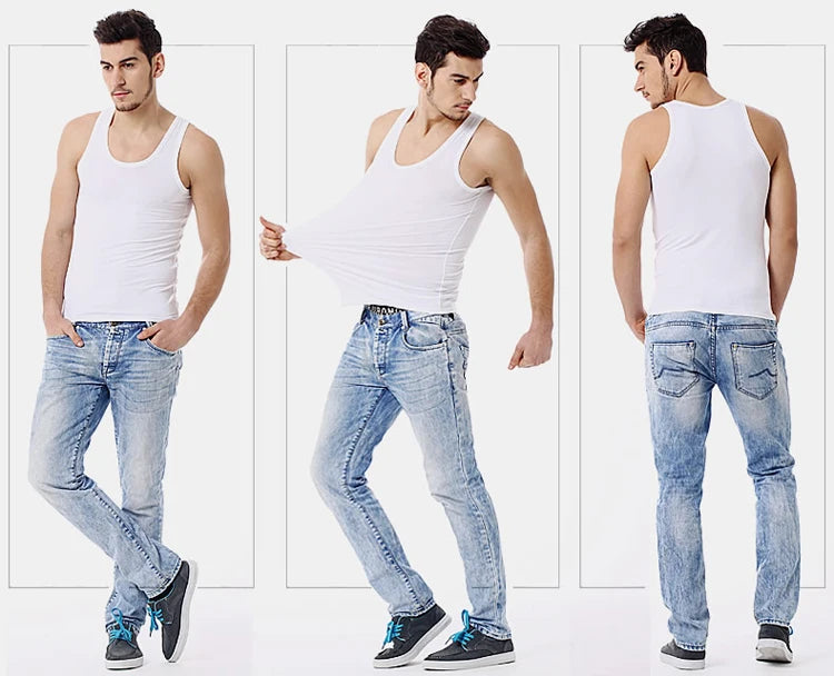 1/3/5 Piece Men's Cotton Sports Skinny Vest Teenagers Leisure Joker Sleeveless T Men's Fitness Training Simple Top