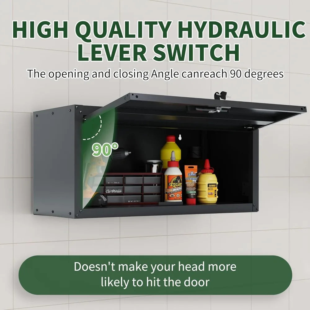 Adjustable Shelves Garage Storage System - Wall & Locking Rolling Metal Tool Cabinets with Doors for Ultimate Organization