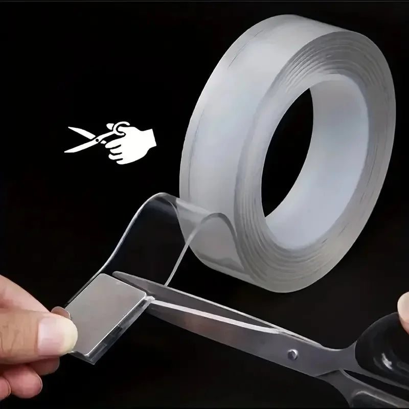 SEAMETAL Super Strong Double Sided Adhesive Tape Washable Reusable Transparent Double Tape No Trace Sticker for Car Home Office