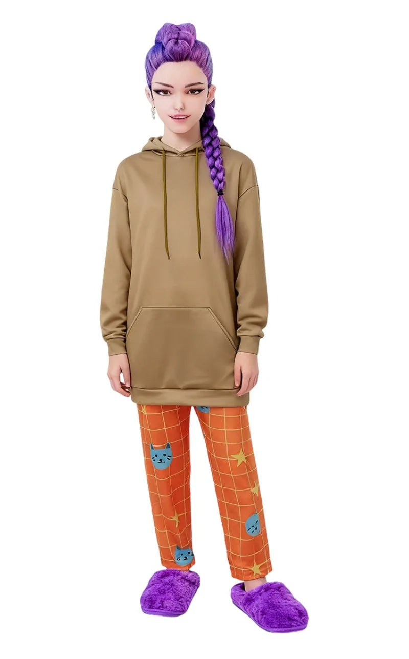 Kpop K Pop Demon Hunters Rumi Zoey Mira Cosplay Costume Pajamas Suits for Women Girls Halloween Carnival Party Costumes