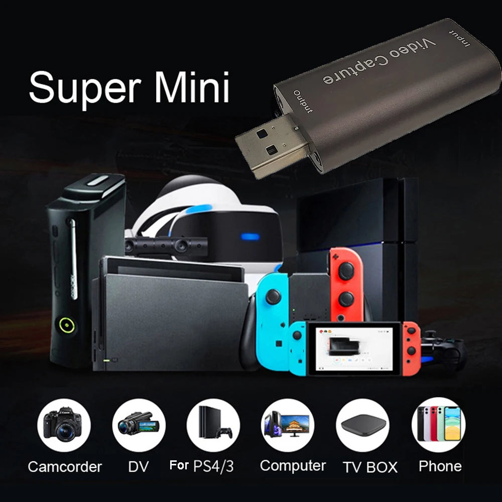 USB2.0 3.0 Video Capture Card 4K HDMI-compatible For Video Grabber Live Streaming Box Recording for PS4 XBOX Game HD Camera