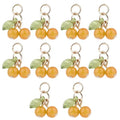 10Pcs/lot Fashion Delicious Red Cherry Keychain Summer Fruit Cherries Pendant Keyring For Women Men Jewelry Bag Accessories Gift