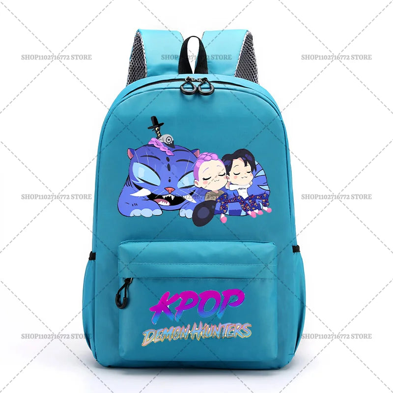 KPop Demon Hunters School Bag Student Large Capacity Laptop Backpack K-Pop DemonHunter Fans Gift Girls Knapsack Travel Backpacks