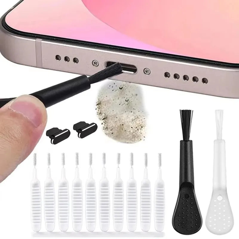 1-13Pcs Mobile Phone Charging Port Dust Plug for IPhone 14 Pro Max Port Cleaner Kit Computer Keyboard Cleaner Tool Cleaner Brush