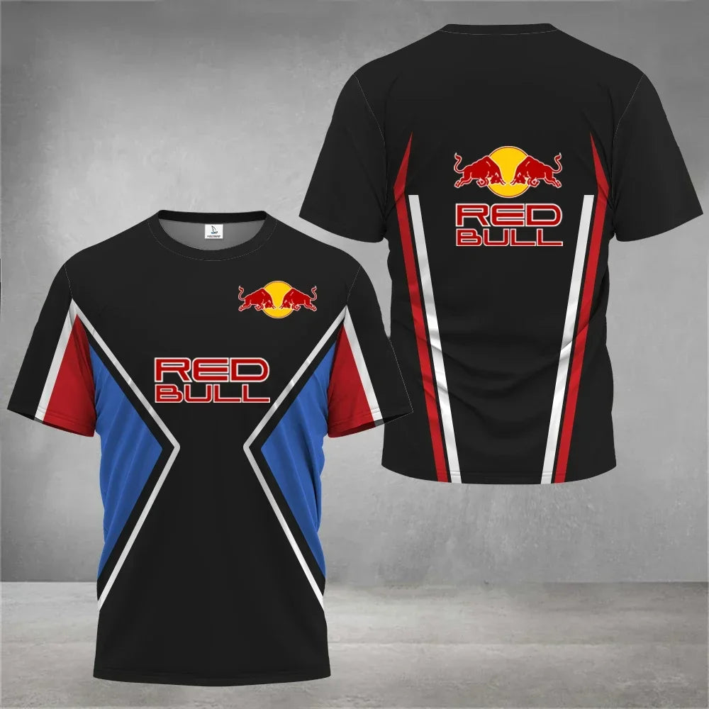 2025 High Quality Short Sleeve T-Shirt Top Y2k Men'S Racing Suit Extreme Outdoor Sports T-Shirt Luxury Brand Red Bull Team Suit