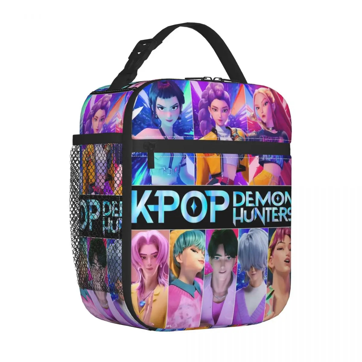 Kpop Demon Hunters HUNTRIX Saja Boys Thermal Insulated Lunch Bags for School Portable Food Container Thermal Cooler Lunch Boxes