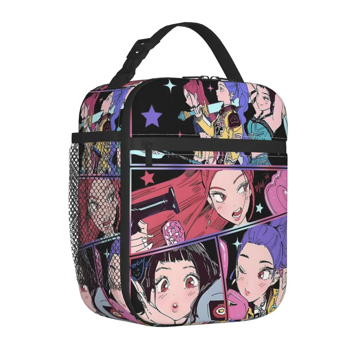 Group Girl Team Huntrix Kpop Demon Hunters Insulated Lunch Bags Lunch Container Cooler Bag Lunch Box Tote Office Bento Pouch