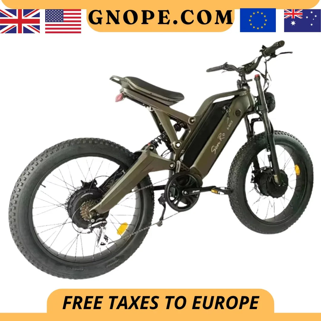 DUAL ELECTRIC DUAL DRIVE 1000W*2 Foldable Ebike Moutain Fat Tire 24inch Full Suspension Mountainbike Electric Bike