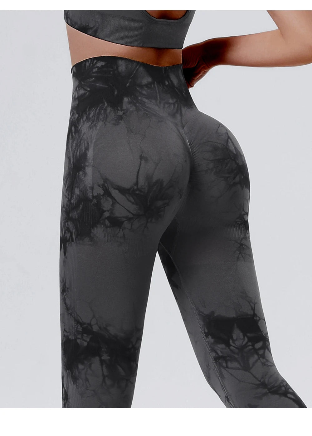 Women's Tie-Dye Yoga Set Tank Top & High-Waisted Leggings Cut-Out Design Breathable 4-Way Stretch Workout Gym Fitness Outfit