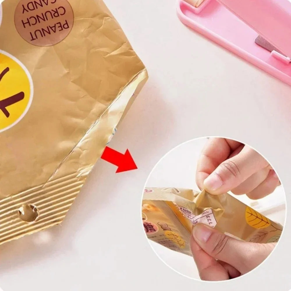 Mini Heat Bag Packaging Sealer Portable Plastic Bag Clip Sealing Machine Food Storage Seal Snack Sealing Kitchen Gadgets
