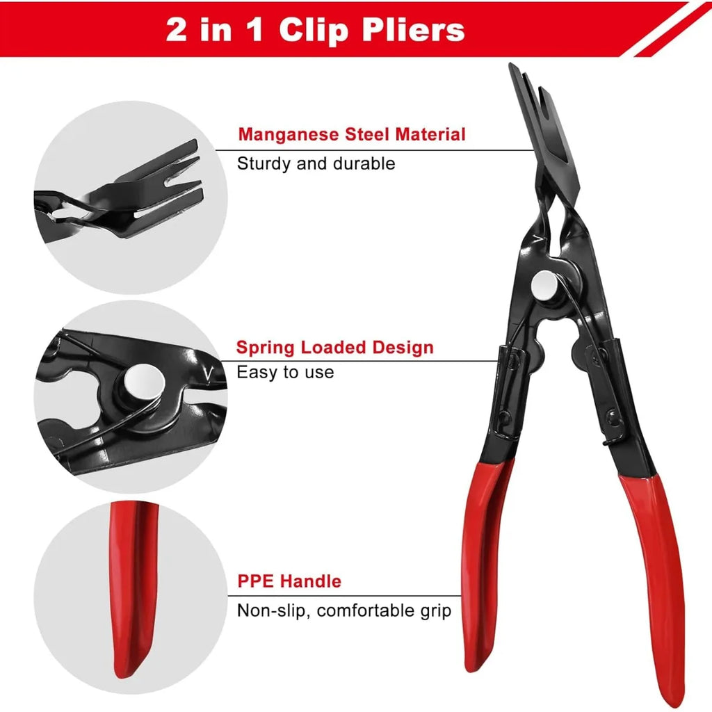 Auto Clip Pliers Set, 3PC Fastener Removal Tool for Car Door Dashboard Repair Kit