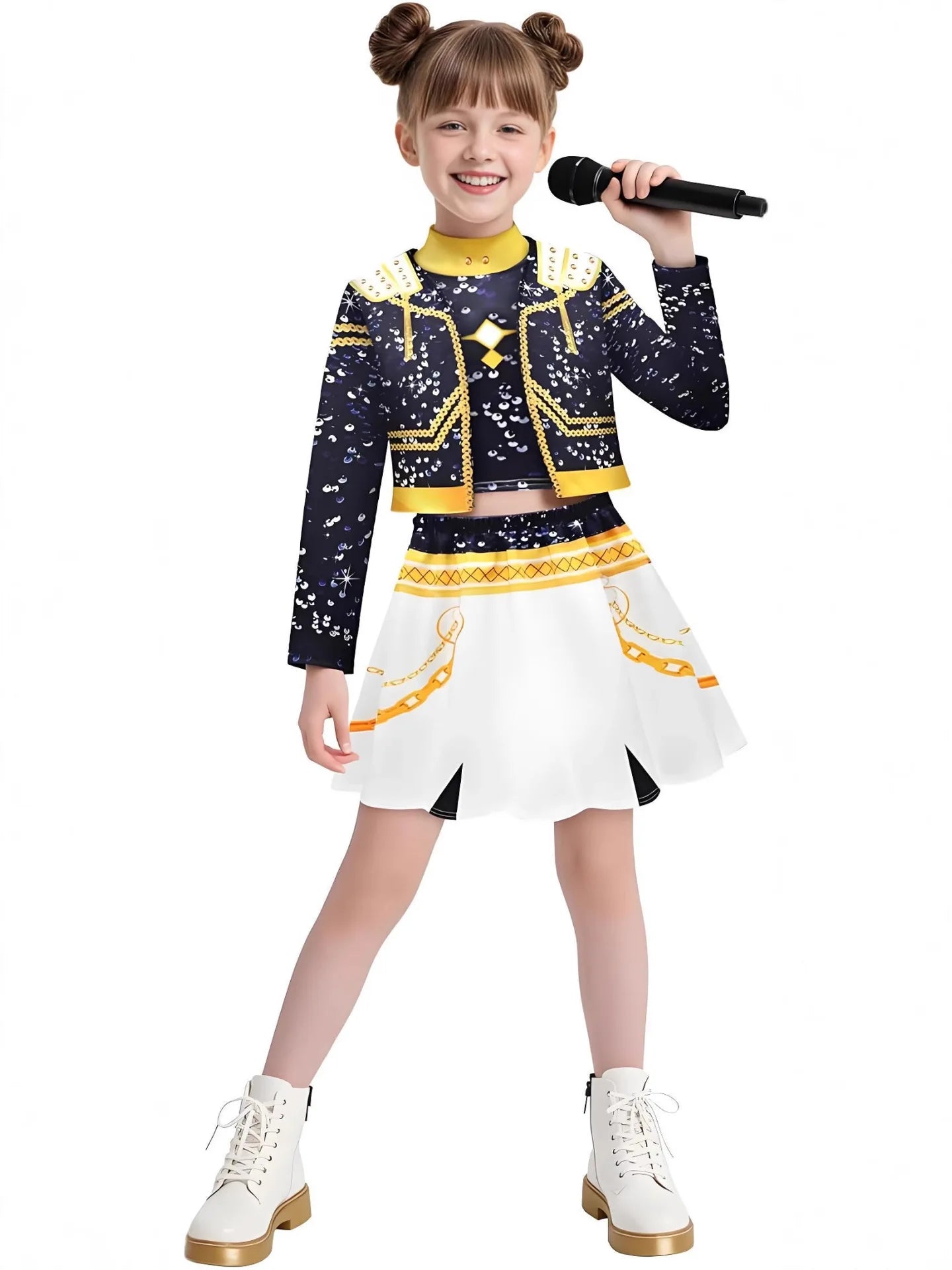 Kids KPop Rumi Mira Zoey Singing Suit Demon Hunters Uniform Girls Halloween Carnival Role Play Singer Cosplay Costume