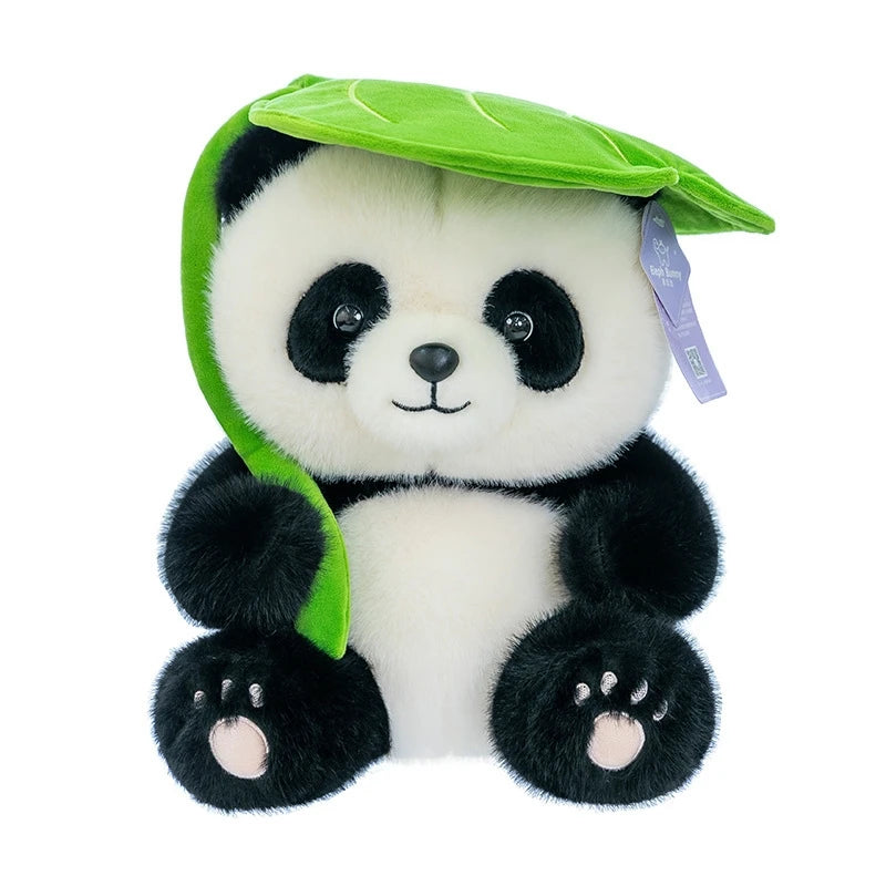 Cute Leaf Panda Plush Toy Soft Stuffed Animal Pillow Kids Gift Authentic Design Leaf Panda Doll Hugging Pillow For Children