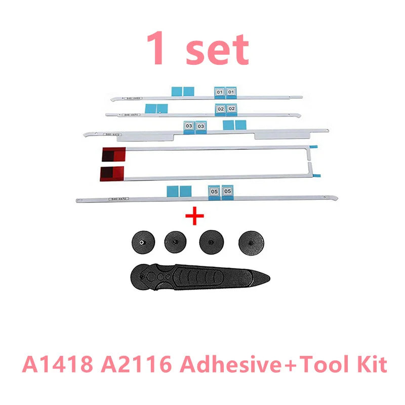 LCD Display Screen Adhesive Strip Sticker Tape + Opening Tool Kit for Apple iMac 21.5" A1418 A2116 27" A1419 A2115