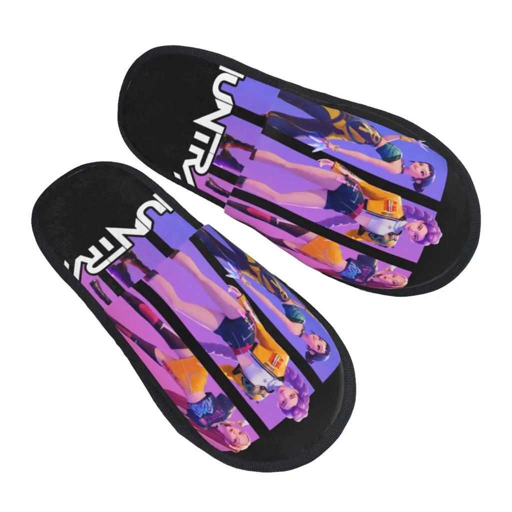 Kpop Demon Hunters Huntrix Rumi Zoey Mira Girls Guest Slippers for Bathroom Women Custom Print House Slipper