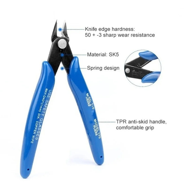 1PCS Wire Cutter Cutting Pliers, Precision Side Nippers for DIY Electronic Repair, Durable Hand Tools for Hobby Craft Use