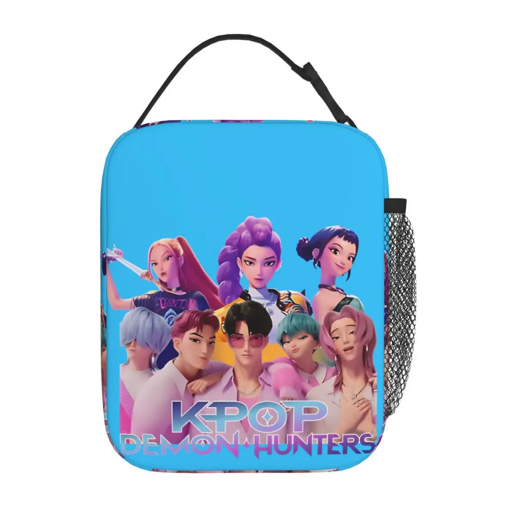 Huntrix Girls Cup Noodles Kpop Demon Hunters Lunch Bag Portable Lunch Box Men Office Print Cooler Bag Leisure Oxford Lunch Bags