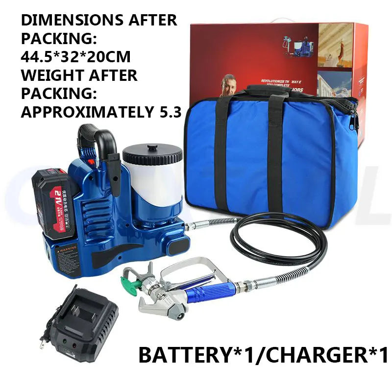 High Pressure Airless Spraying Machine Electric Airless Paint Sprayer Airless Spray Gun Lithium Battery Airless Spray Machine