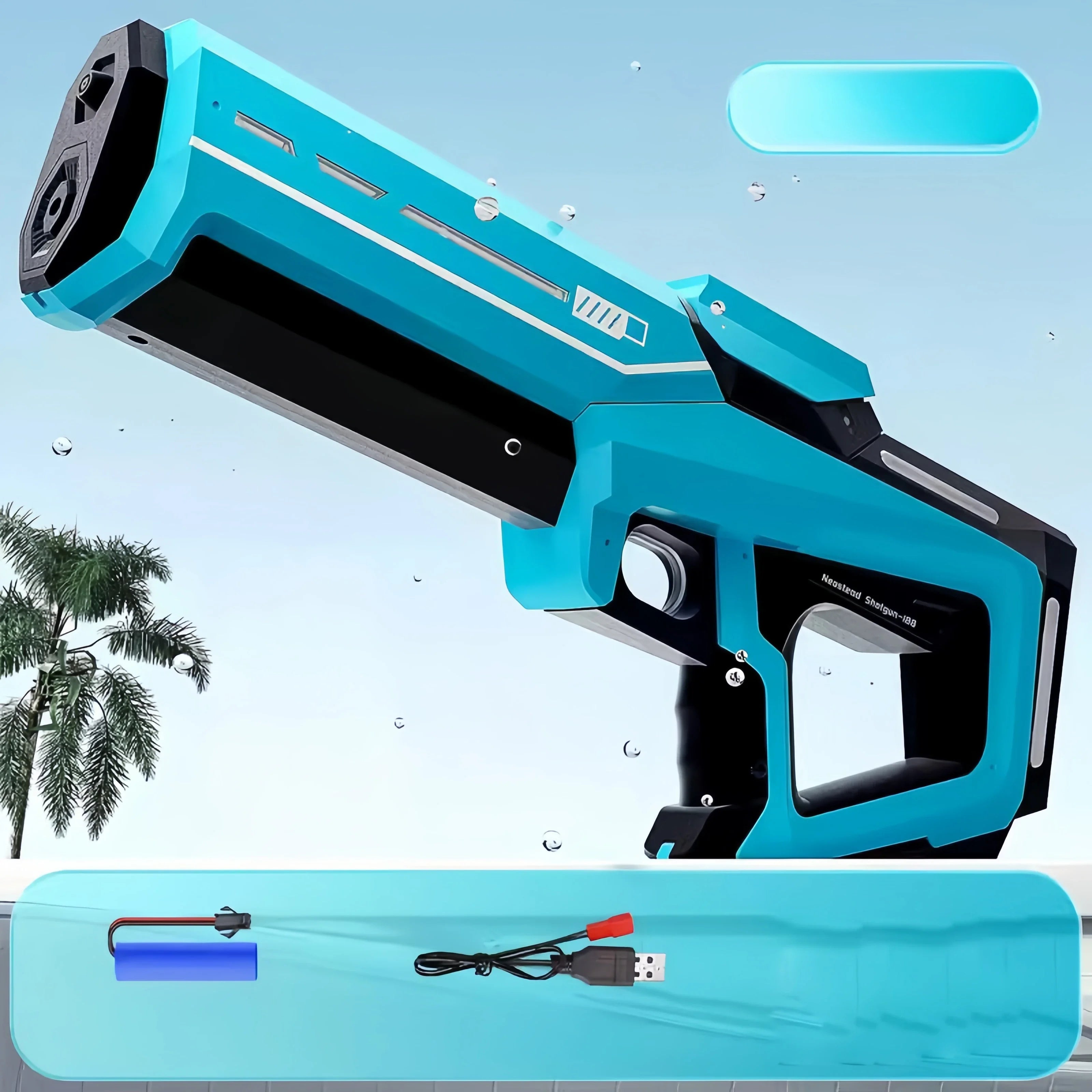 Electric Automatic Water Storage Gun Toys Portable Children Summer Beach Outdoor Fight Fantasy Spray Gun Toys Boy Kid Adult Game