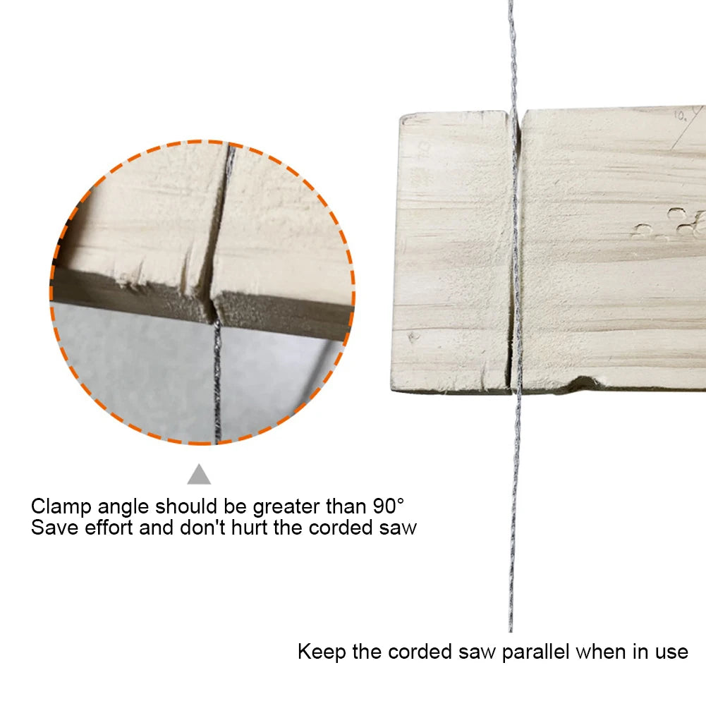 70CM Manual Steel Rope Chain Saw with Finger Handle Hand Cable String Saw Mini Manual Cutting Chain Saw for Camping and Travel