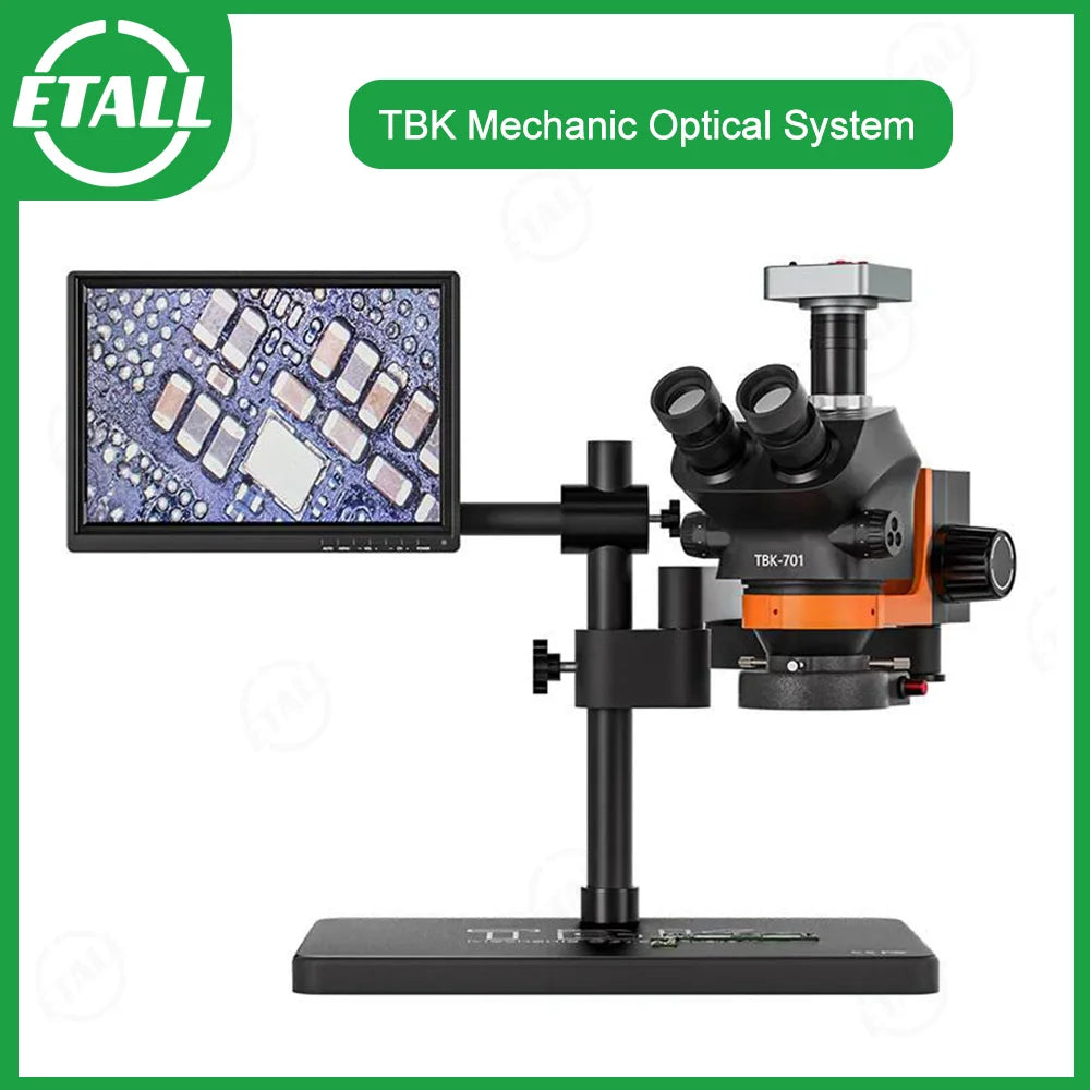 TBK Trinocular Microscope Mobile Phone Repairing For Motherboard soldering BGA Rework Station Machine for Chip Circuit Board