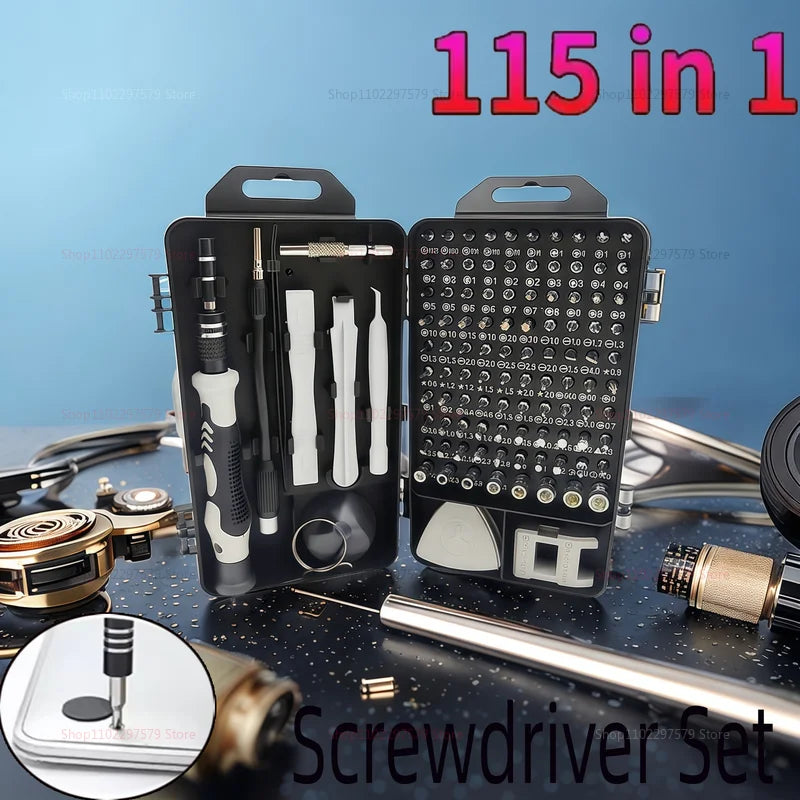 115 in 1 Multifunctional Screwdriver Set for Computer Phone PC Repair Insulation Household Tools Electronics Maintenance