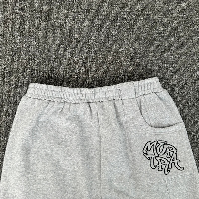 Men Women Unisex Casual Fashion Classic Logo Embroidery Mertra Sweatpants Best Quality Cotton Jogger Drawstring Gray Pants