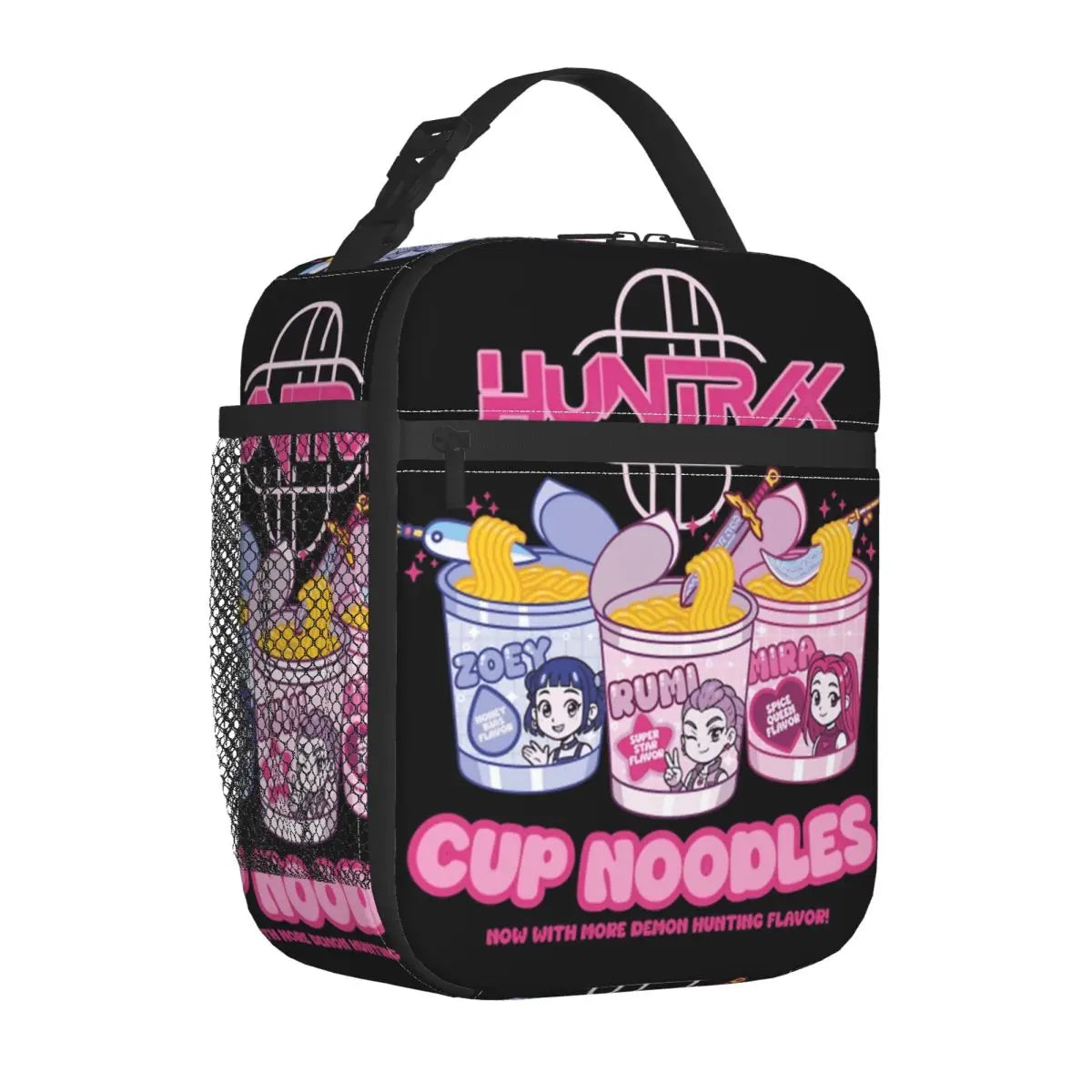 Huntrix Girls Cup Noodles Kpop Demon Hunters Lunch Bag Portable Lunch Box Men Office Print Cooler Bag Leisure Oxford Lunch Bags