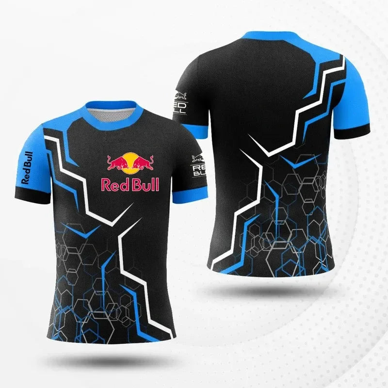 Red Bull Racing Men's 2025 Summer New Sports Quick-Drying T-Shirt Women's Breathable Outdoor Leisure Sports Tops