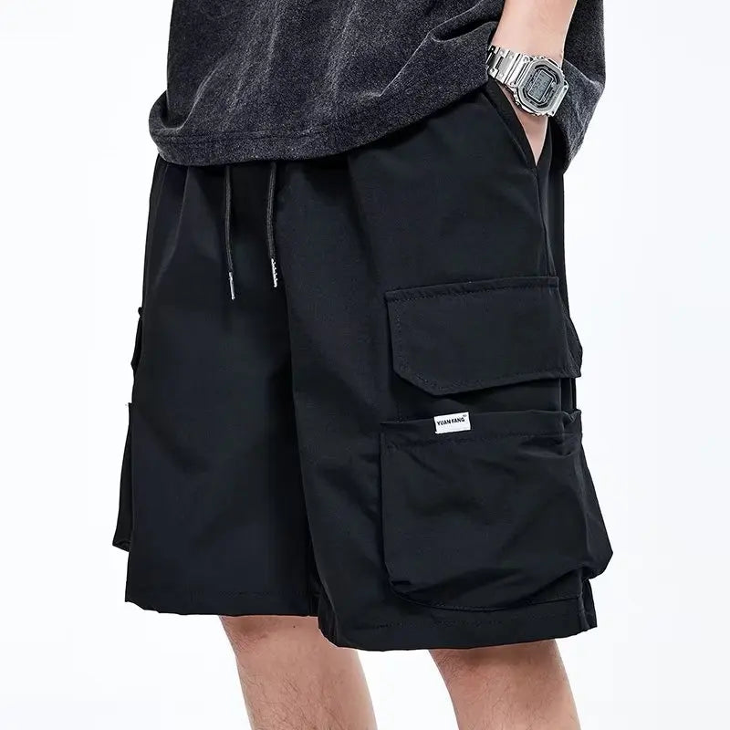 Casual Pants Fashion Trendy Brand Spring and Autumn Work Pants Men Youth Popular Japanese Loose Style Baggy Jeans Man Shorts