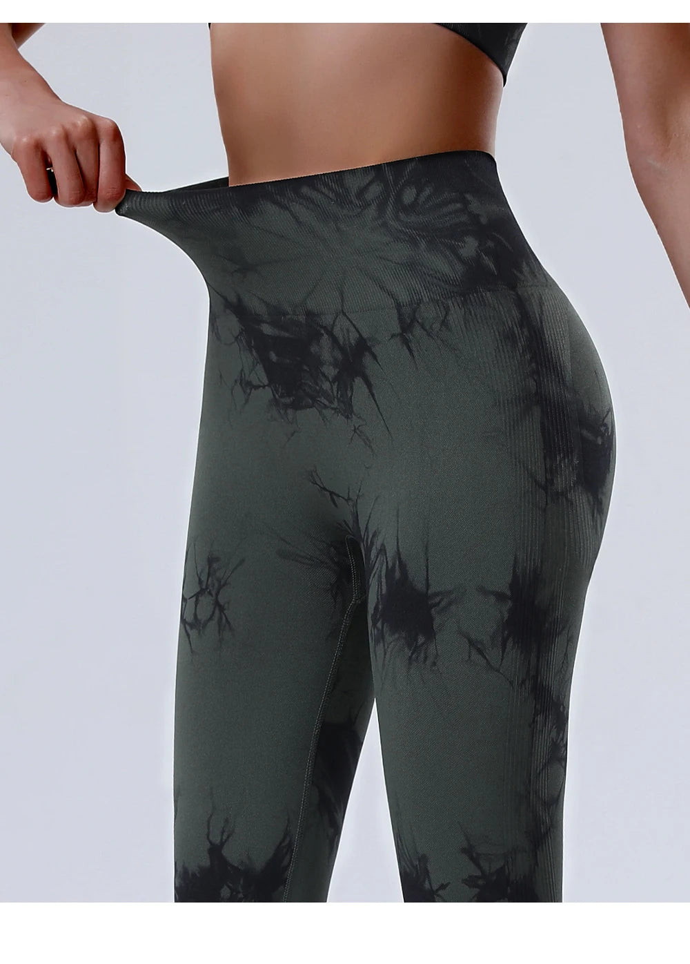 Women's Tie-Dye Yoga Set Tank Top & High-Waisted Leggings Cut-Out Design Breathable 4-Way Stretch Workout Gym Fitness Outfit